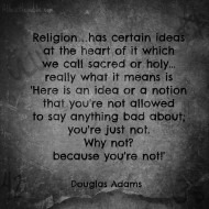 Religions should never be immune from criticism