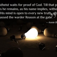 Atheist Waits for Proof of God